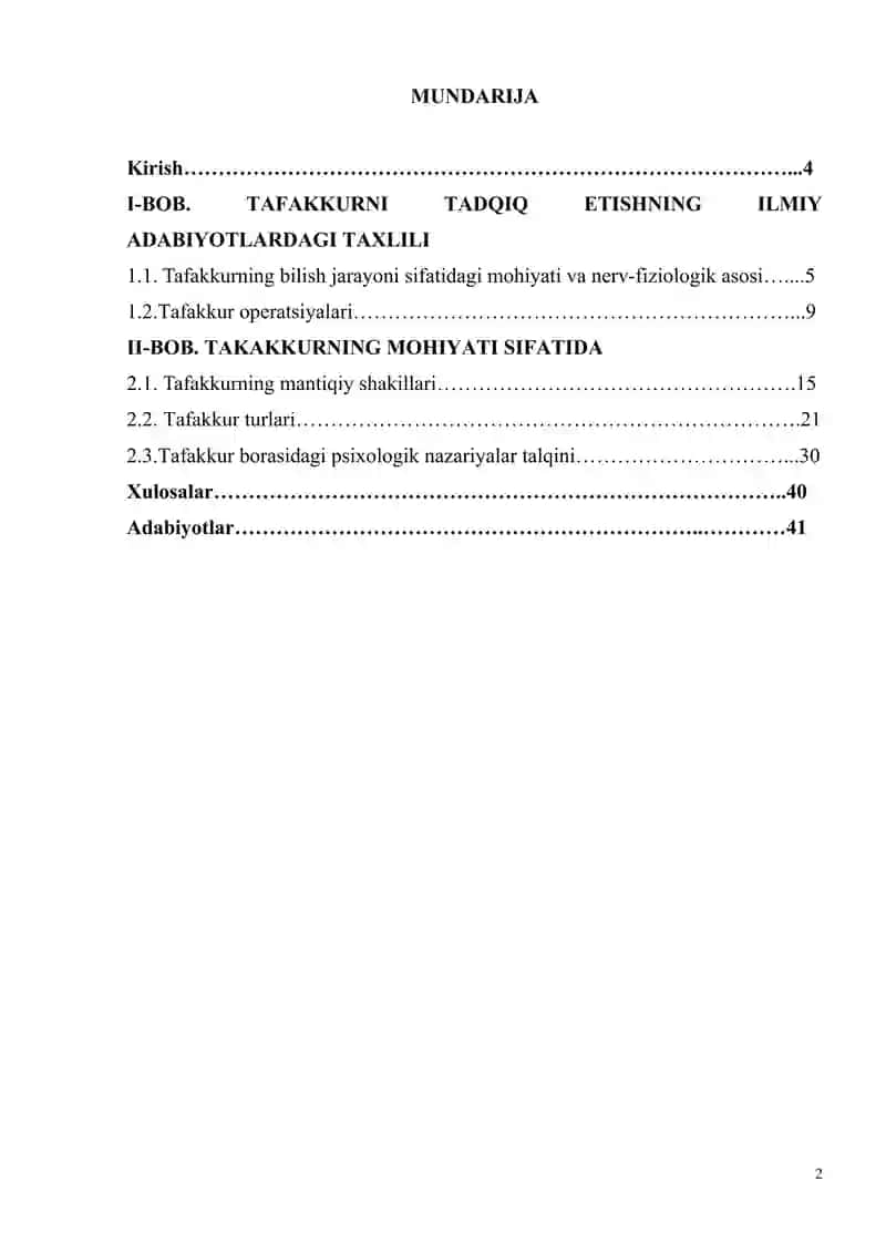 Tafakkurni tadqiq etish metodlar tasnifi 2