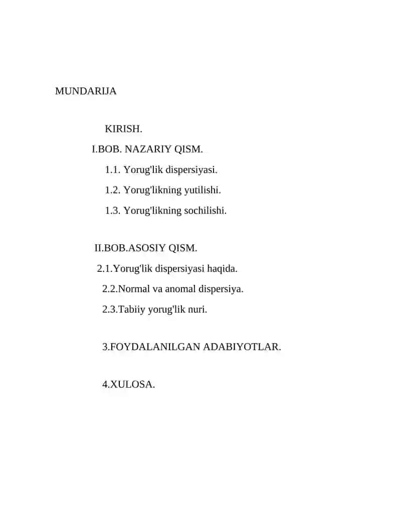 Yorug'lik dispersiyasi 2