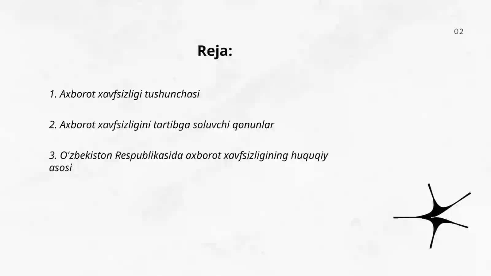 O'zbekistonda axborot xavfsizligining ma'naviy va huquqiy asoslari 2