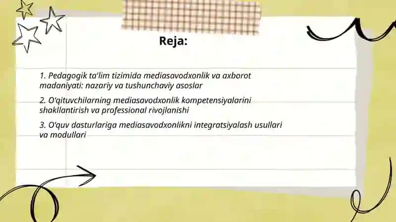 Pedagogik ta'lim tizimida mediasavodxonlik va axborot madaniyati 2