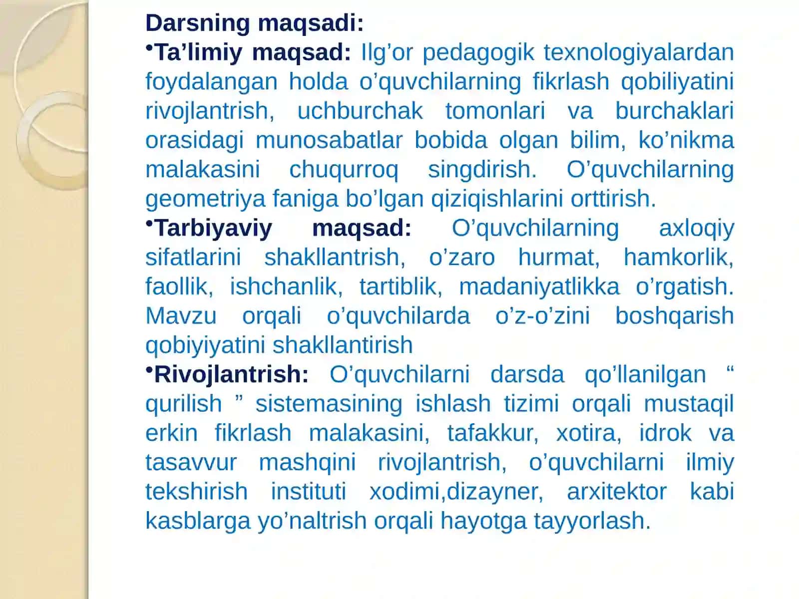 Uchburchaklarni Yechishga Doir Masalalar 2