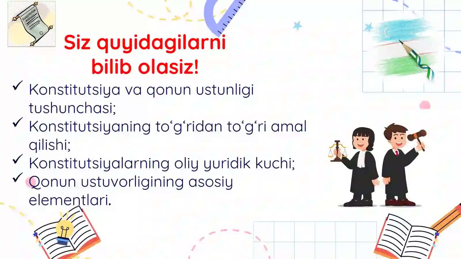 O’ZBEKISTON RESPUBLIKASIDAKONSTITUTSIYA VA QONUNNING USTUNLIGI 2