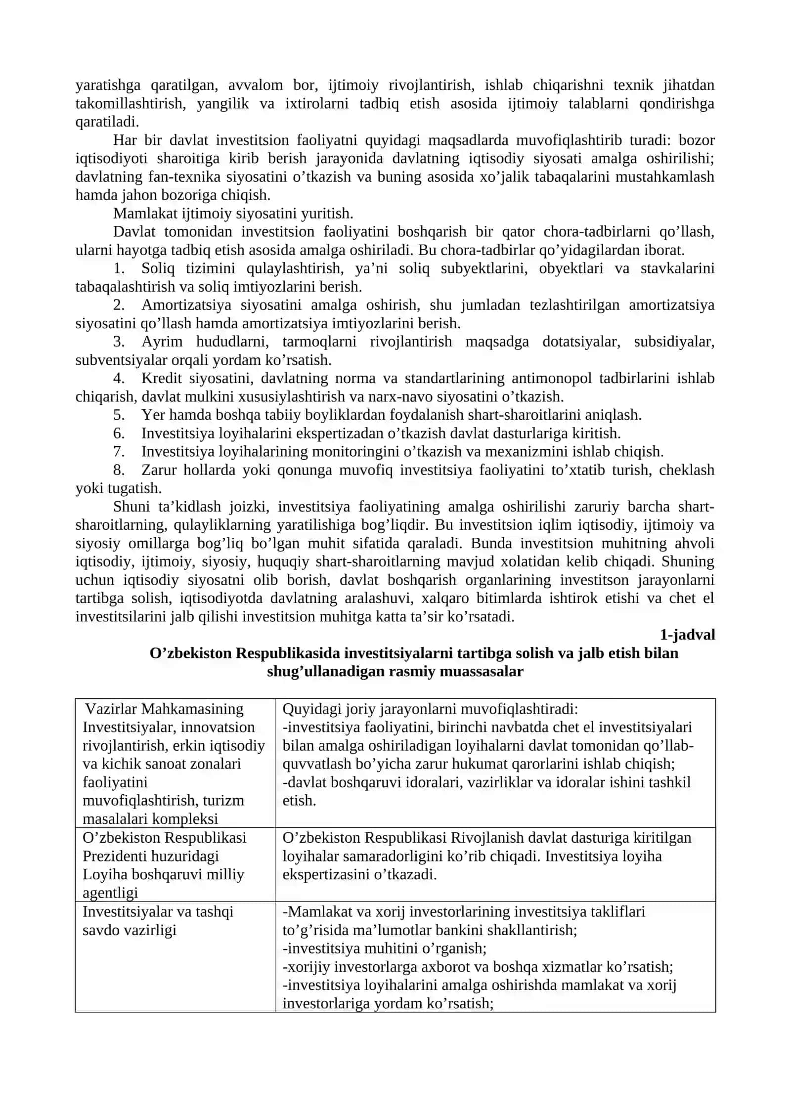 Investitsiya faoliyati va investitsiya siyosati 2