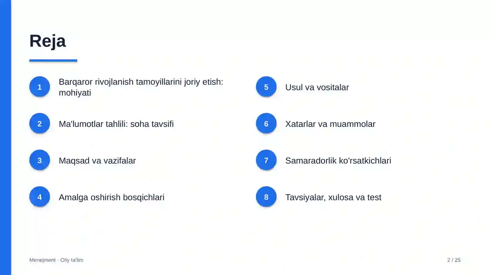 Ma'lumotlar tahlili sohasida barqaror rivojlanish tamoyillarini joriy etish 2