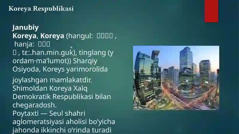 Zamonaviy koreyani o'rganish 2