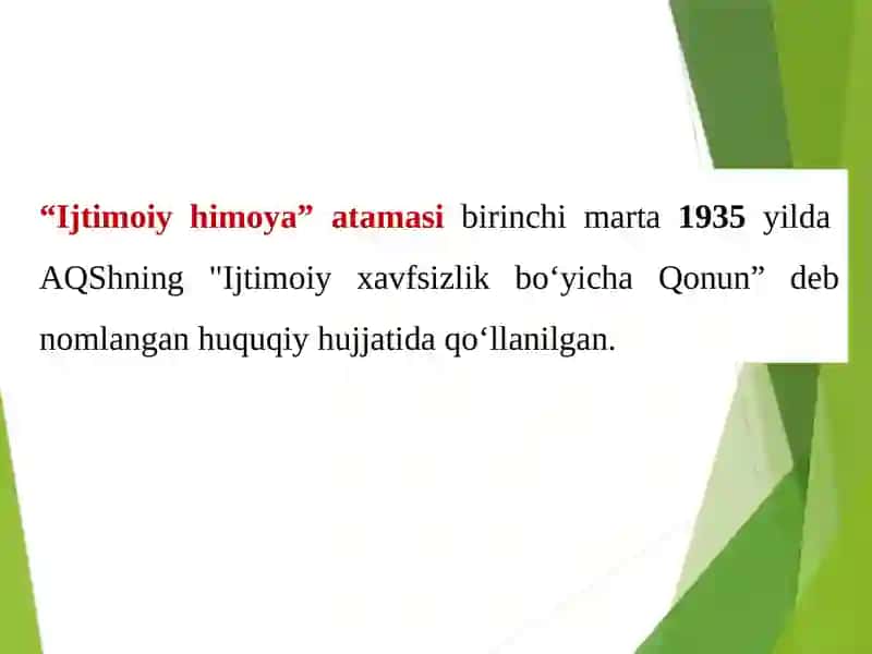 M:AHOLINI IJTIMOIY HIMOYALASH ASOSLARI 2
