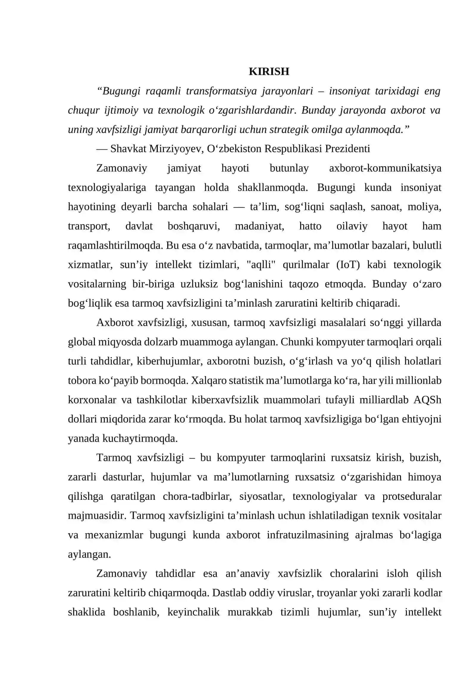 Kiberxavfsizlik tushunchasi va tarmoq infratuzilmasining asoslari 2