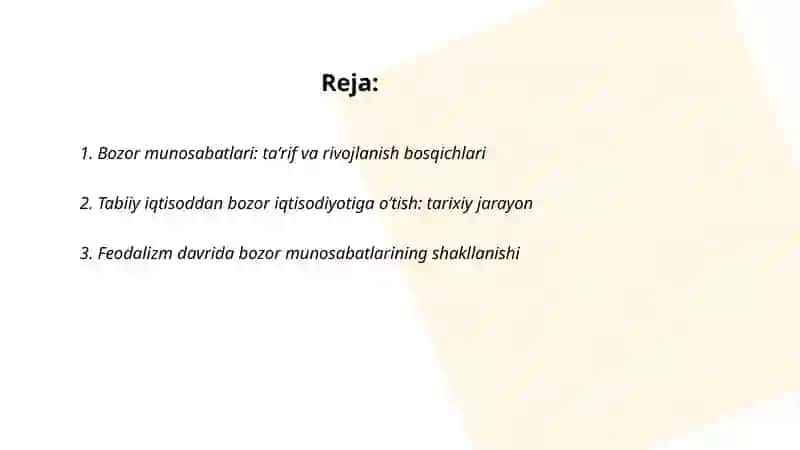 Bozor munosabatlarning rivojlanishi hamda tarixiy tahlil 2