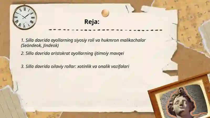 Silla davrida ayollar maqomi 2