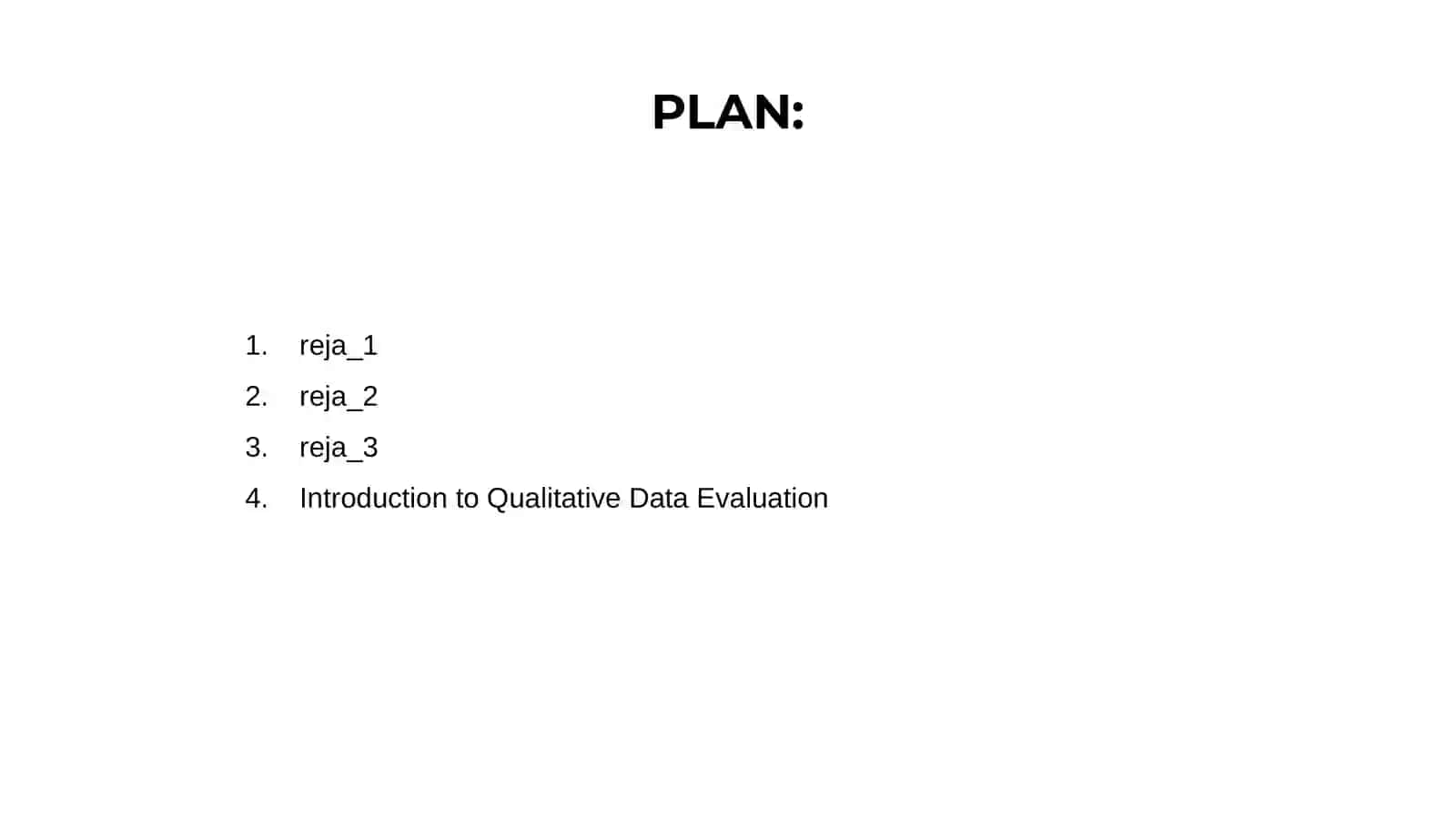 Introduction to Qualitative Data Evaluation 2