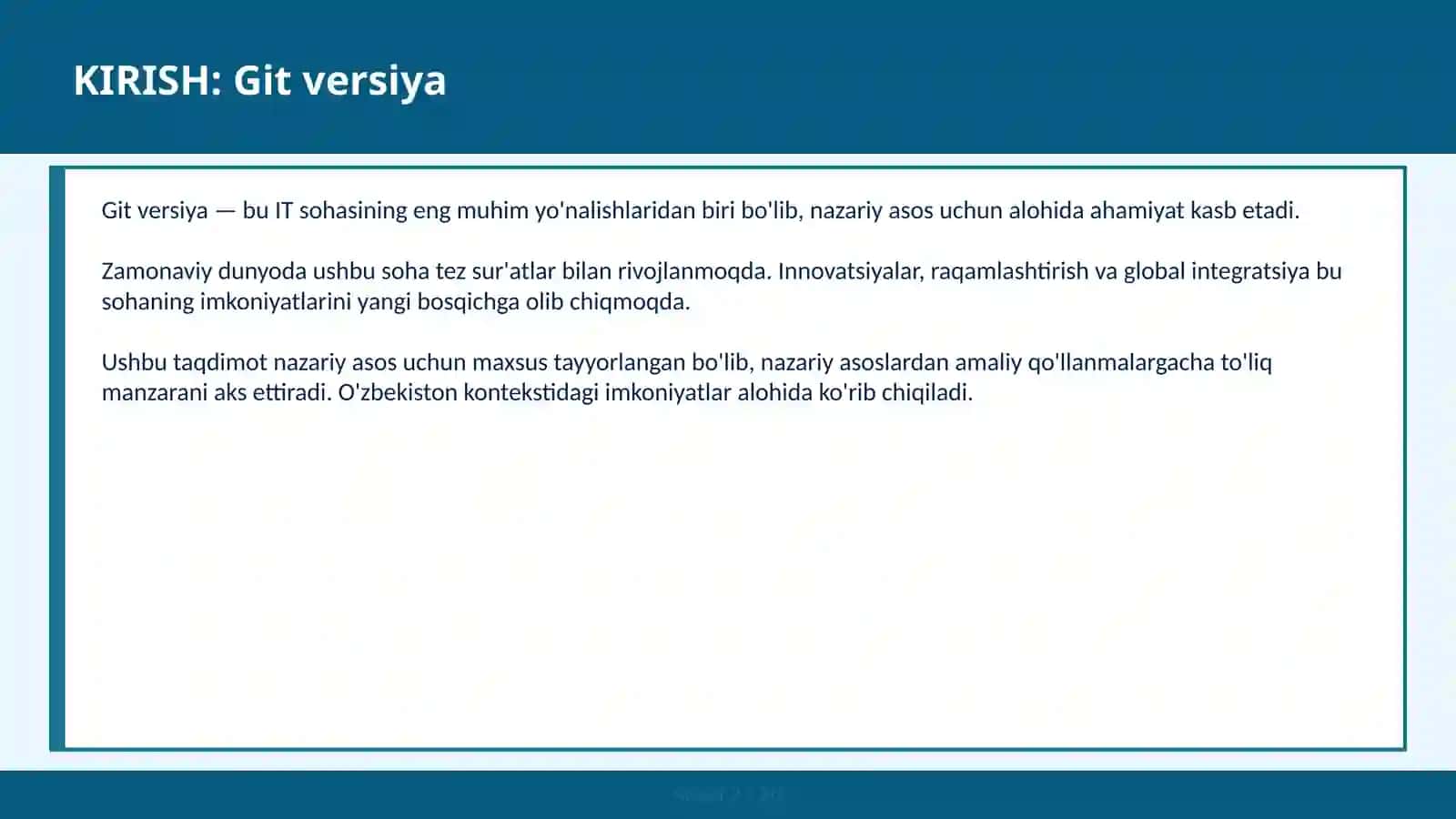Git versiya 2