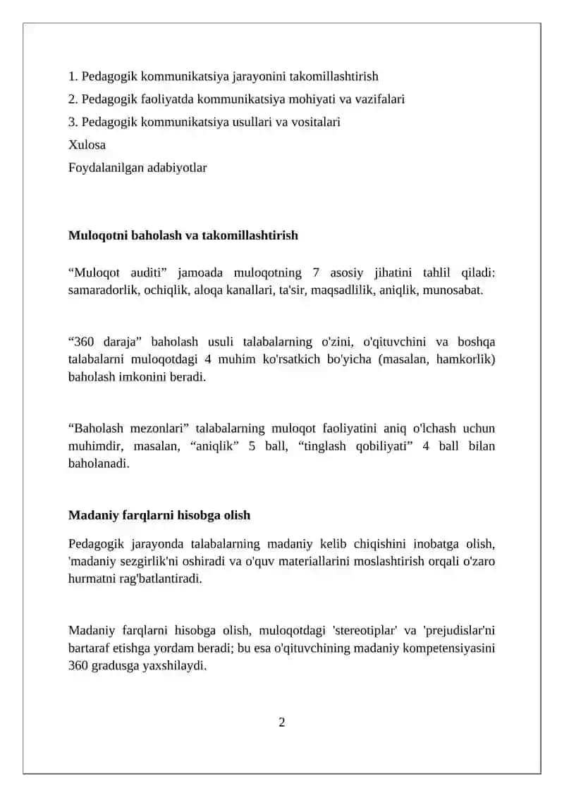 Pedagogik faoliyatda muloqot 2
