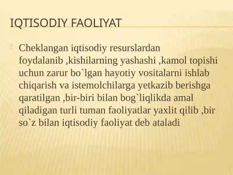 Iqtisodiyot nazariyasi 2