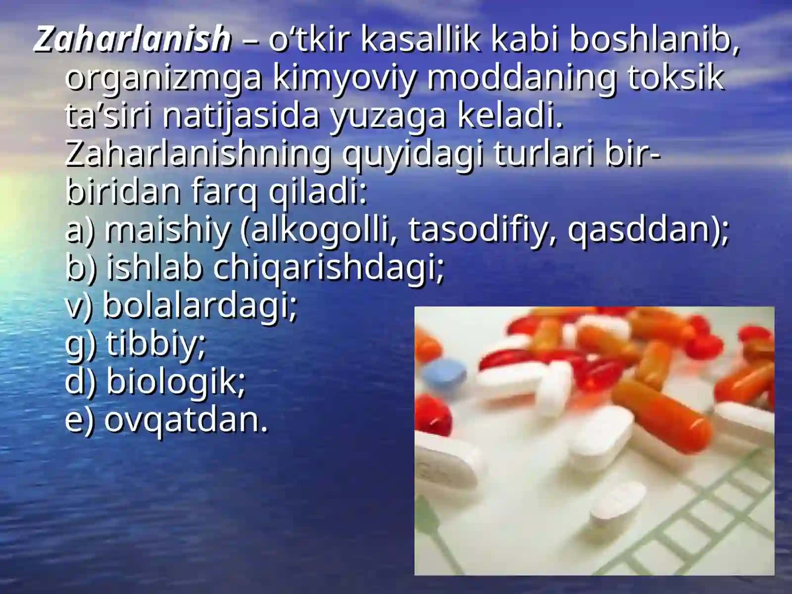 Zaharlanishda birinchi tibbiy yordam 2