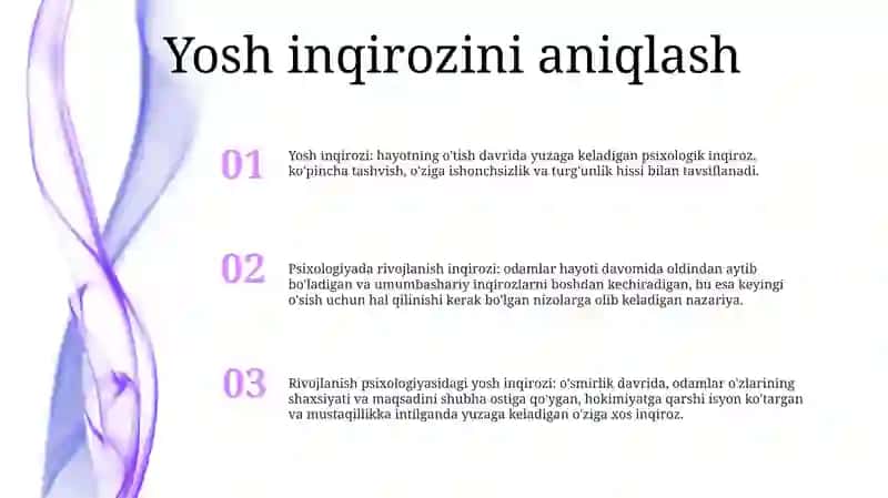 Psixik Rivojlanishda Yosh Davri Inqirozi 2