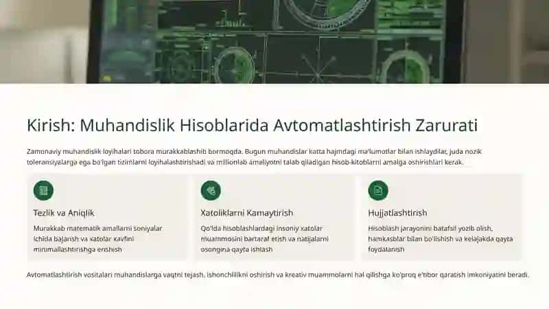 Muhandislik Hisoblarini Avtomatlashtirish 2
