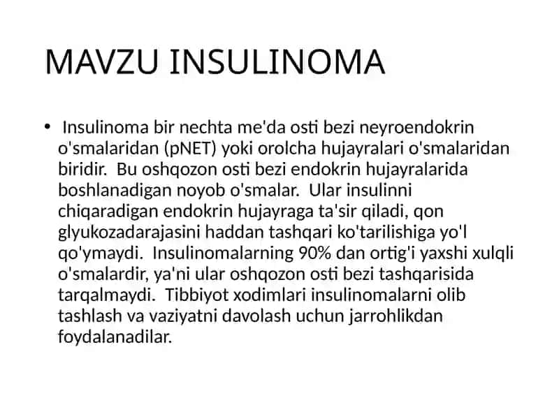 INSULINOMA 2