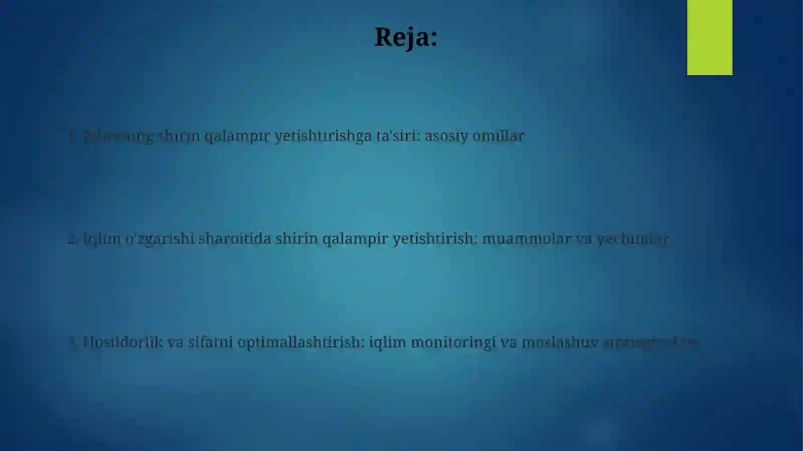 Ochiq dalada shirin qalampir yetishtirishga iqlimning taʼsir 2