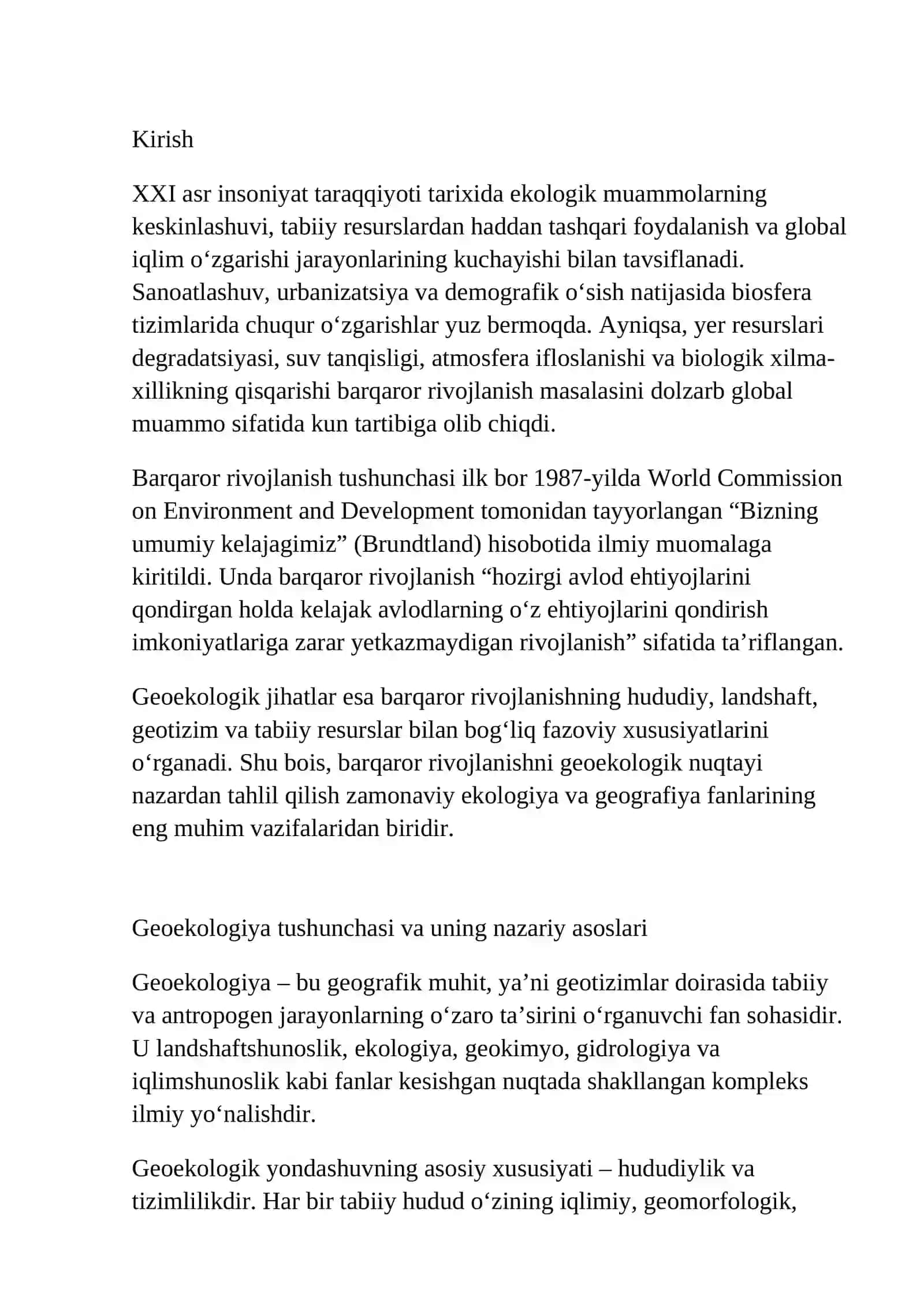 BARQAROR RIVOJLANISHNING GEOEKOLOGIK JIHATLARI 2