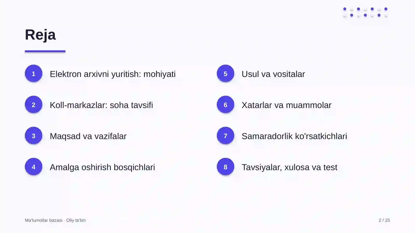 Koll-markazlarda elektron arxivni yuritish 2
