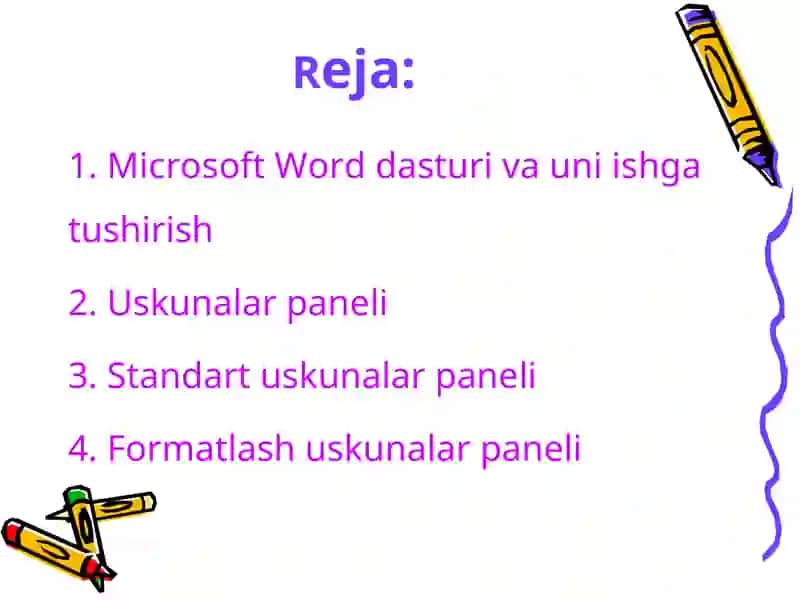 Microsoft Word dasturi 2