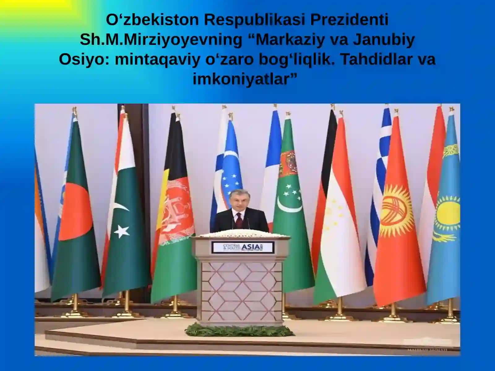 “Yangi O‘zbekistonda erkin va farovon yashaylik” 2