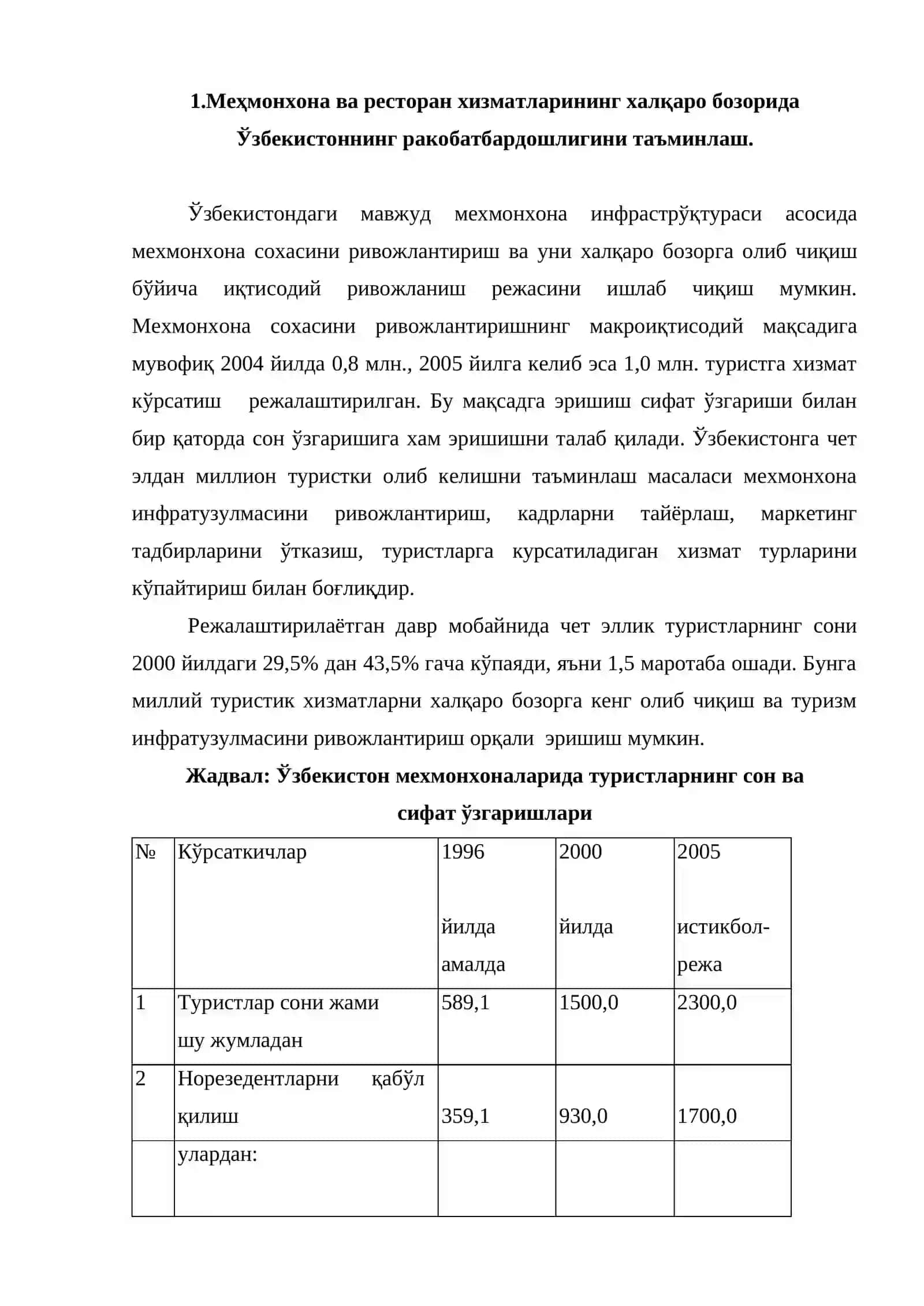 Мехмонхона ва ресторан хизматлари маркетингининг стратегияси ва тактикаси 2