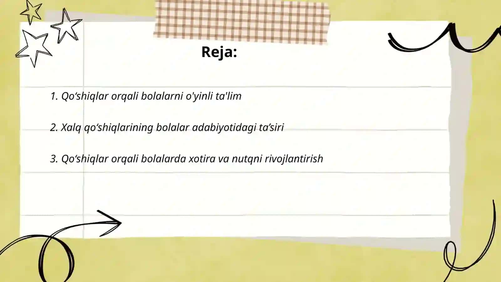 Qoʻshiqlarning bolalar adabiyotidagi oʻrni 2