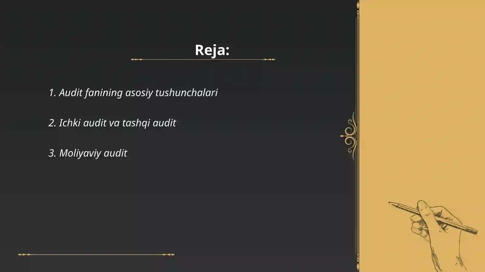 Audit fanining metodi 2