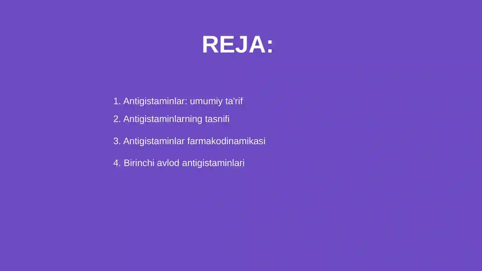Antigistamin dori vositalarining klinik farmakologiyasi 2