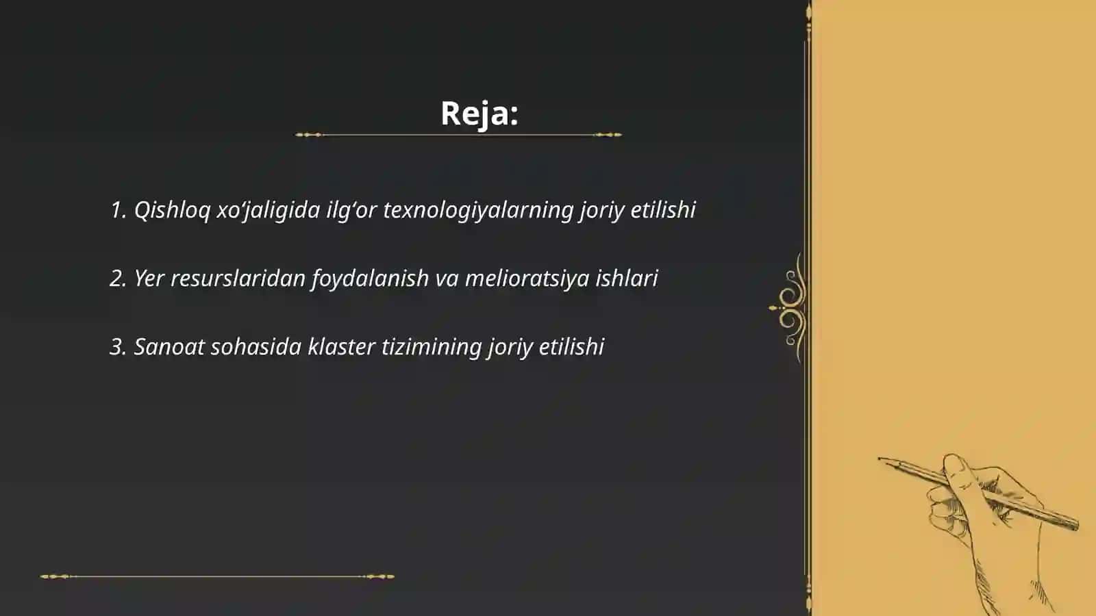 Qishloq xoʻjaligida ilgʻor texnologiyalarning joriy etilishi 2