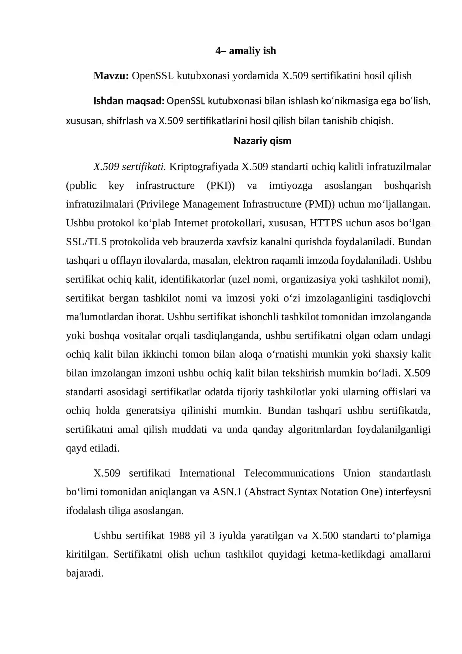 Kriptografik protokollar /1 amaliy ish 2