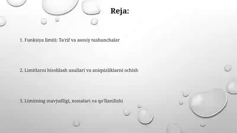 Funksiyaning nuqta dagi limiti 2