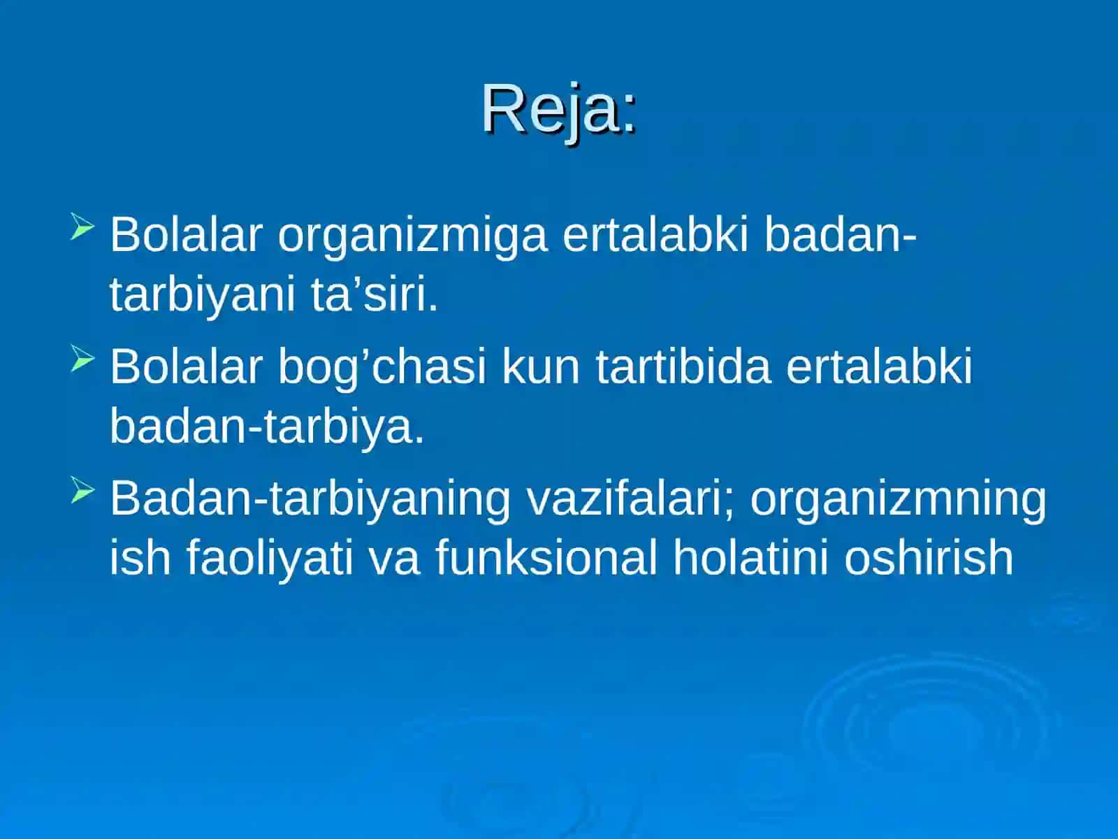 Katta va tayyorlov guruhlarida ertalabki badantarbiyani oʻtkazish metodikasi 2