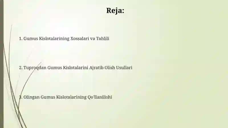 Humus Kislotalarini Tozalash va Fraksiyalash 2