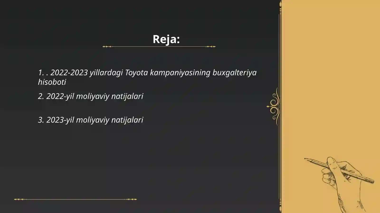 Buxgalteriya hisoboti 2022-2023 yildagi 2