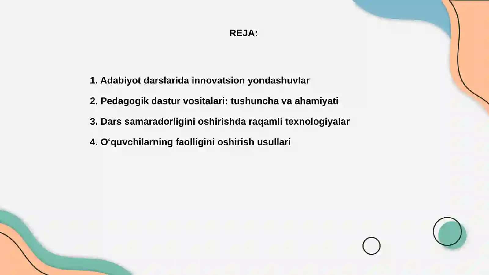Adabiyot darslarini o’tishda pedagogik dastur vositalarini qo’llash 2