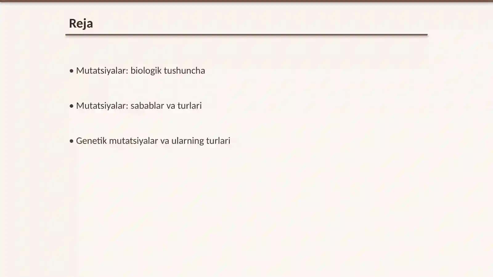 Mutatsiyalar:sababli,shakllari,ahamiyati va biologik oqibatlari 2