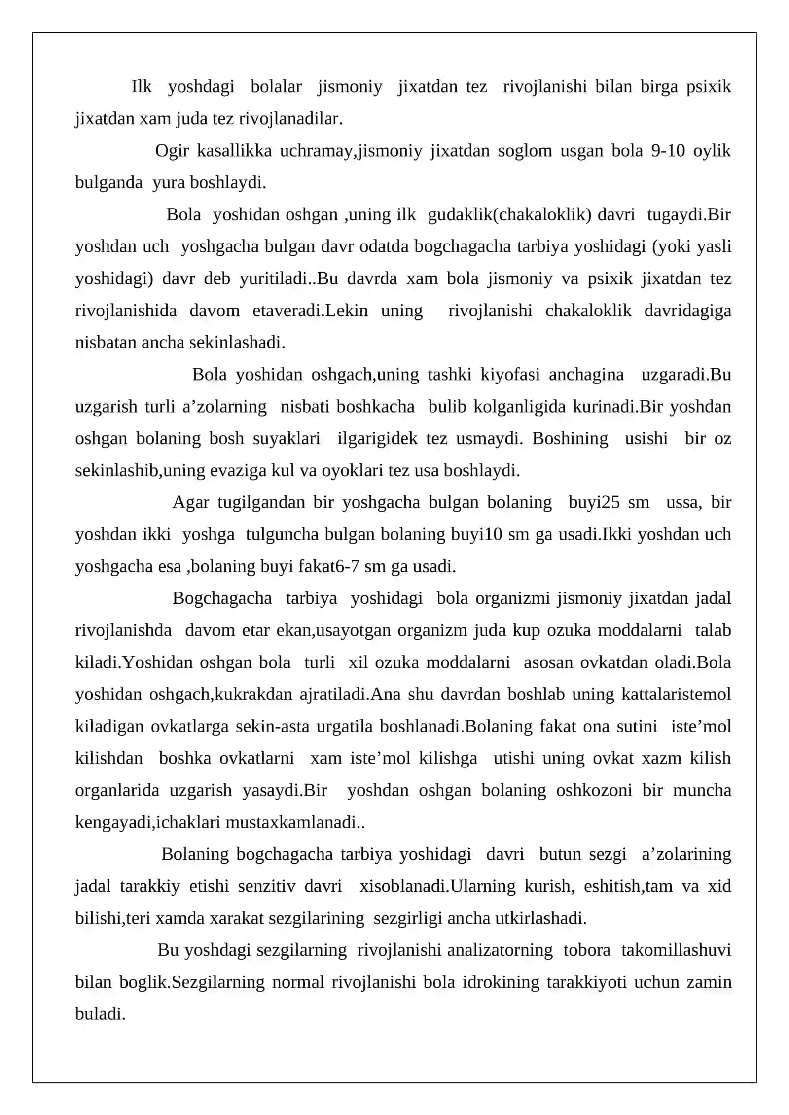 Ilk bolalik davrida psixik usish 2