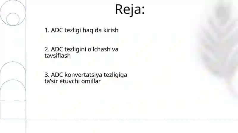 Analig raqam va raqamanolog o'zgartiruvchilarning tezkorligi 2