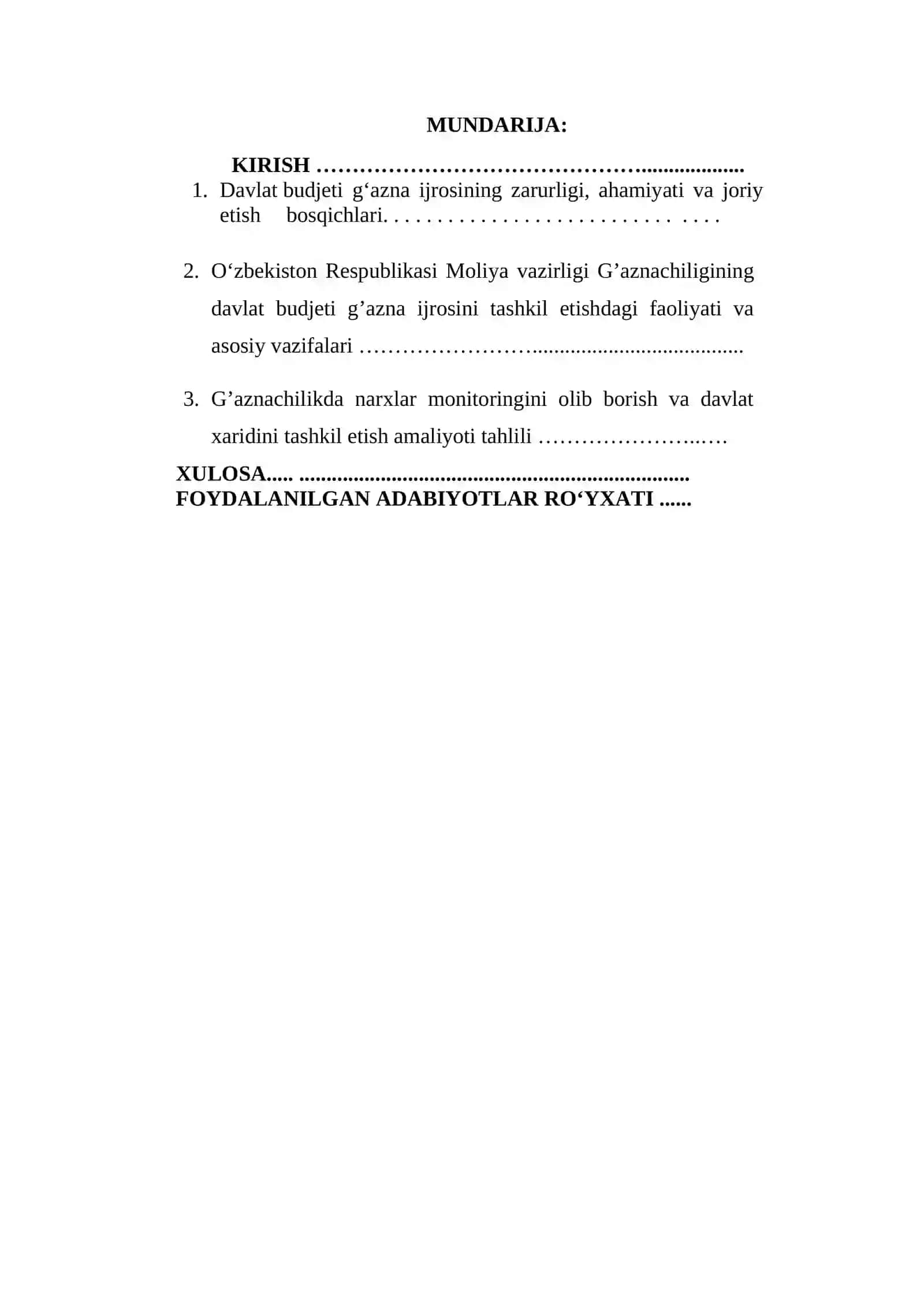 G`aznachilik tizimi sharoitida tender savdosining tashkil etilishi 2