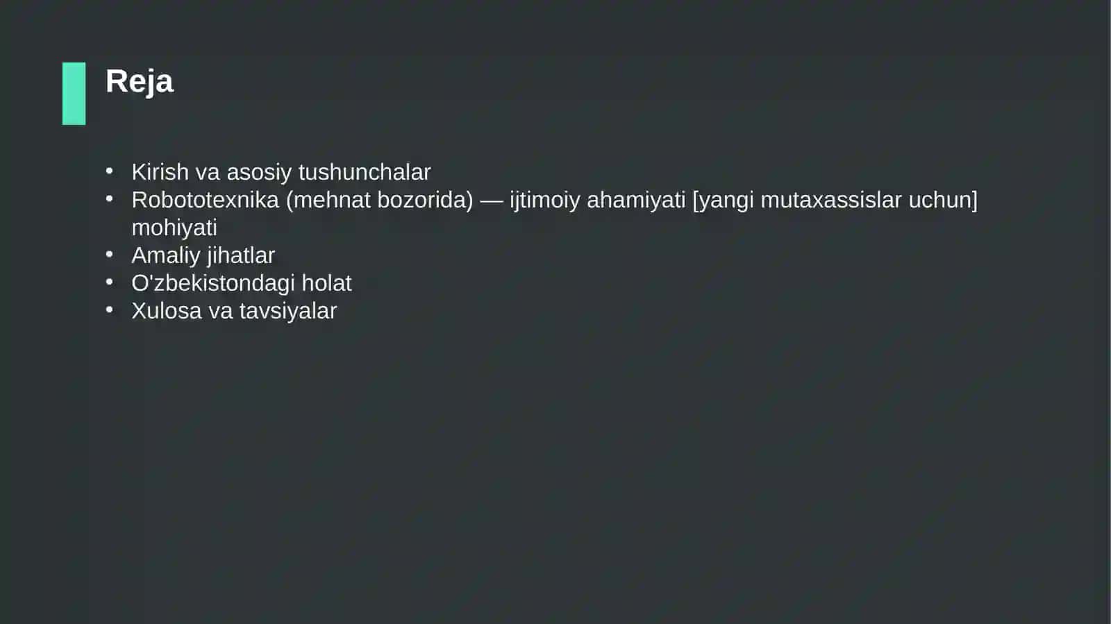 Robototexnika (mehnat bozorida) — ijtimoiy ahamiyati [yangi mutaxassislar uchun] 2
