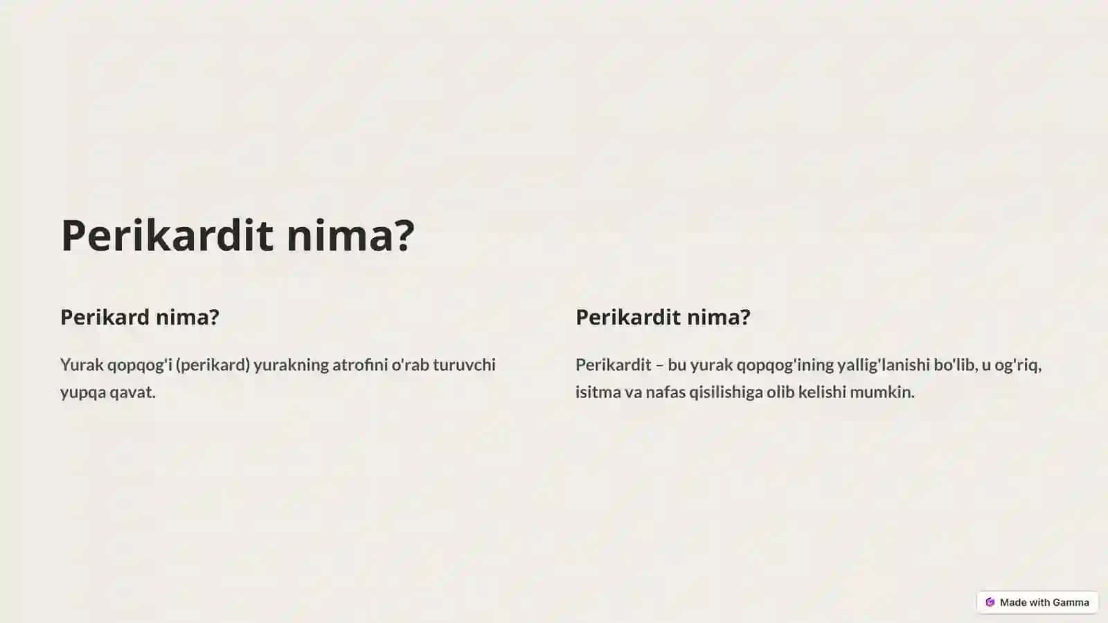 Perikardit operatsiyalari 2