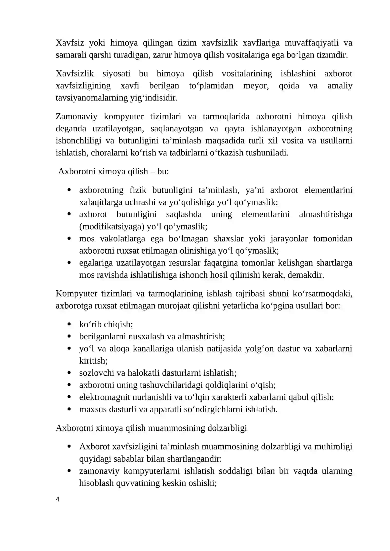 Axborot xavfsizligi: Asosiy tushunchalari, tashkiliy –huquqiy ta’minoti 2