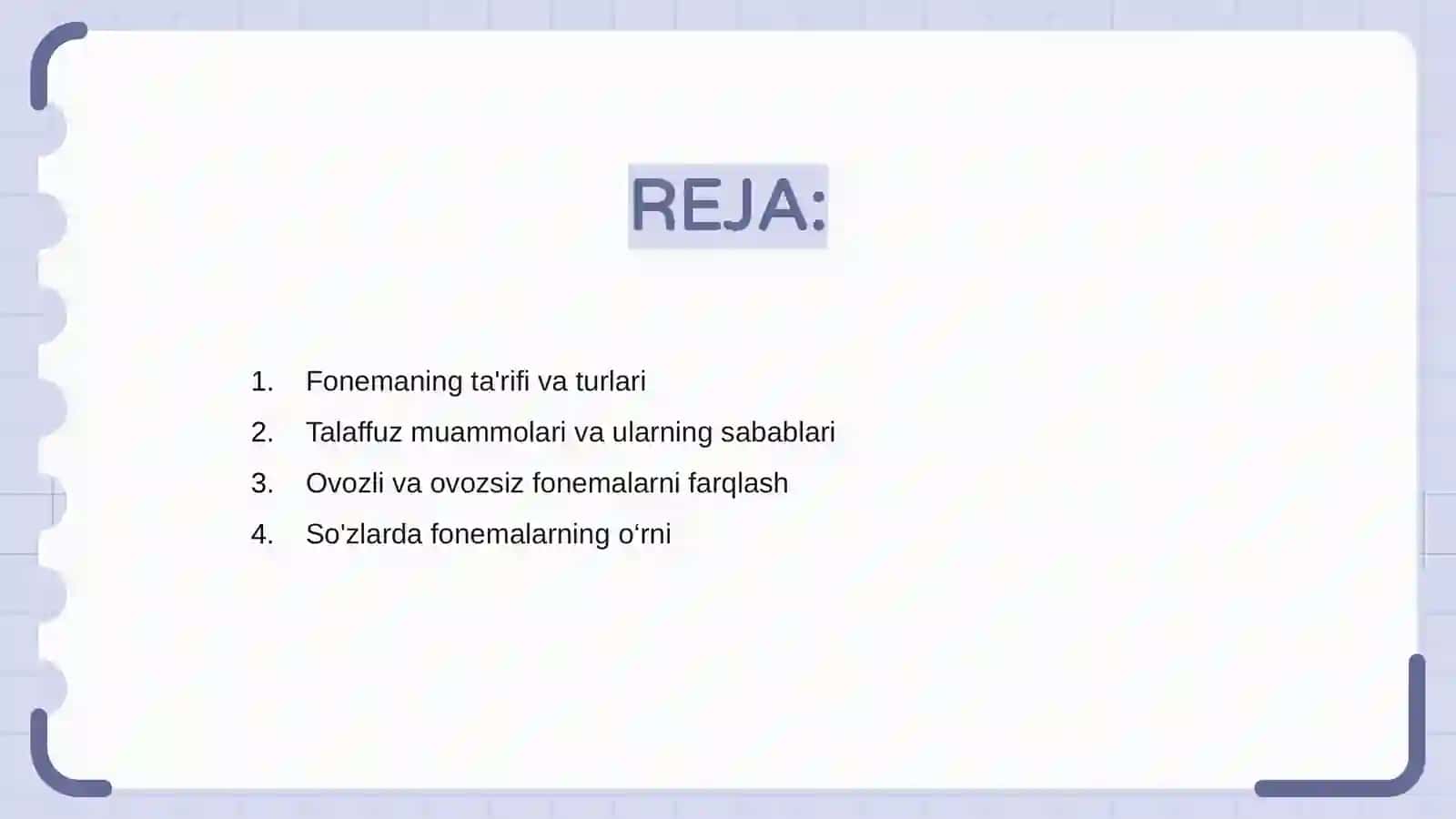 Fonemalar talaffuzi ustida ishlash 2