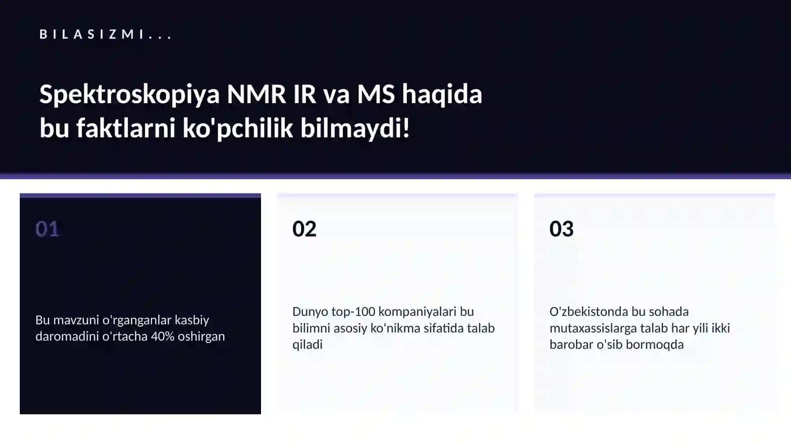 Spektroskopiya NMR IR va MS 2