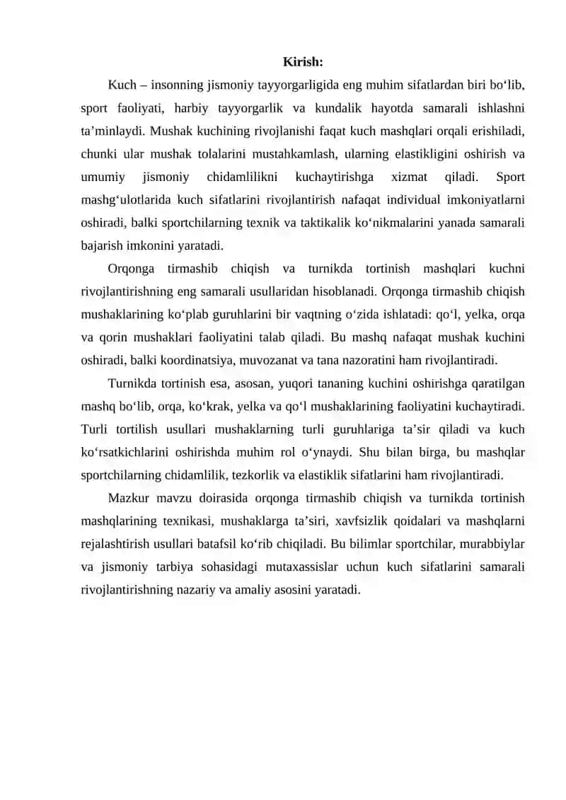 Kuch sifatlarini rivojlantirish 2