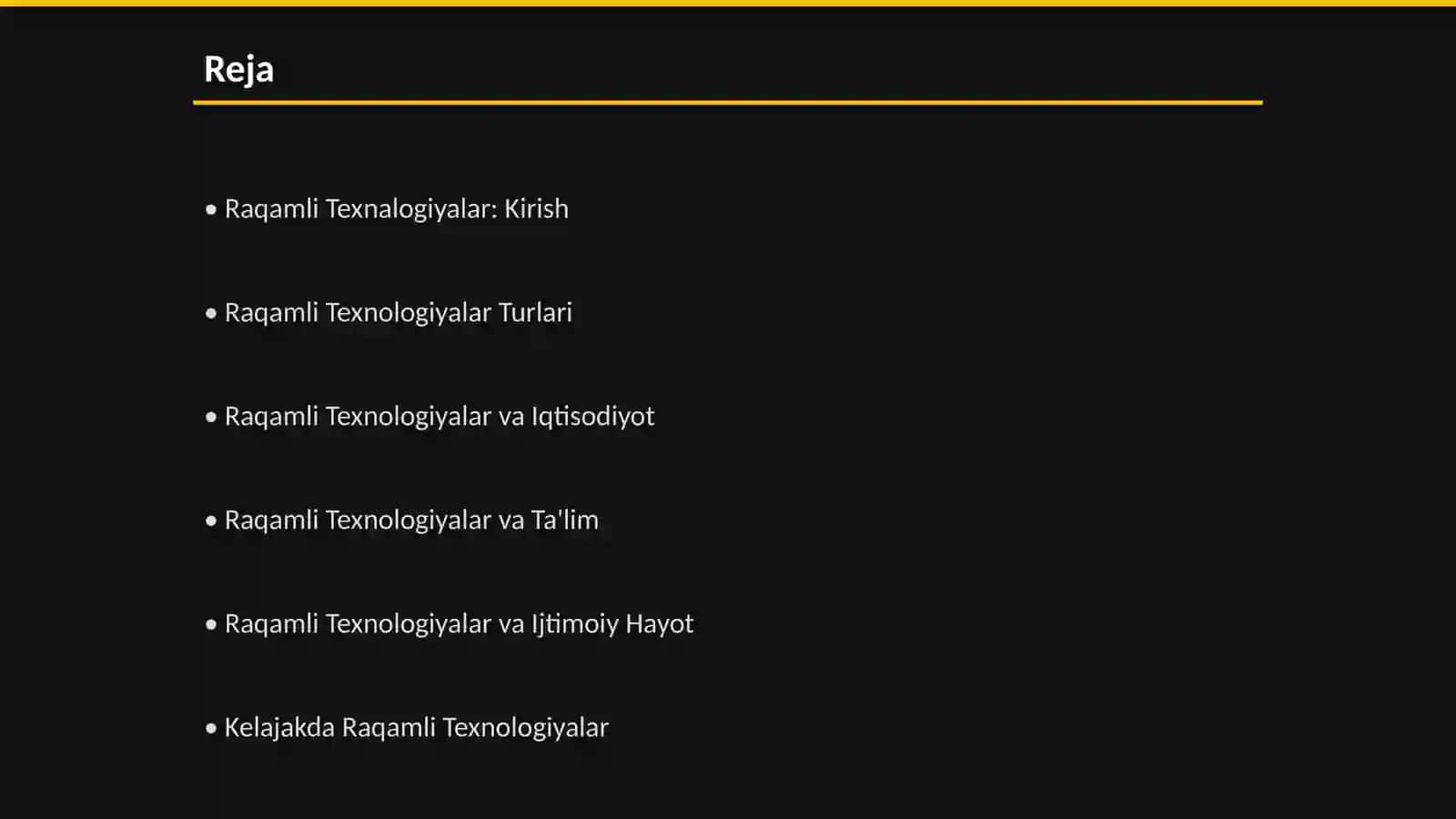 Raqamli Texnalogiyalarni Rivojlantirish 2
