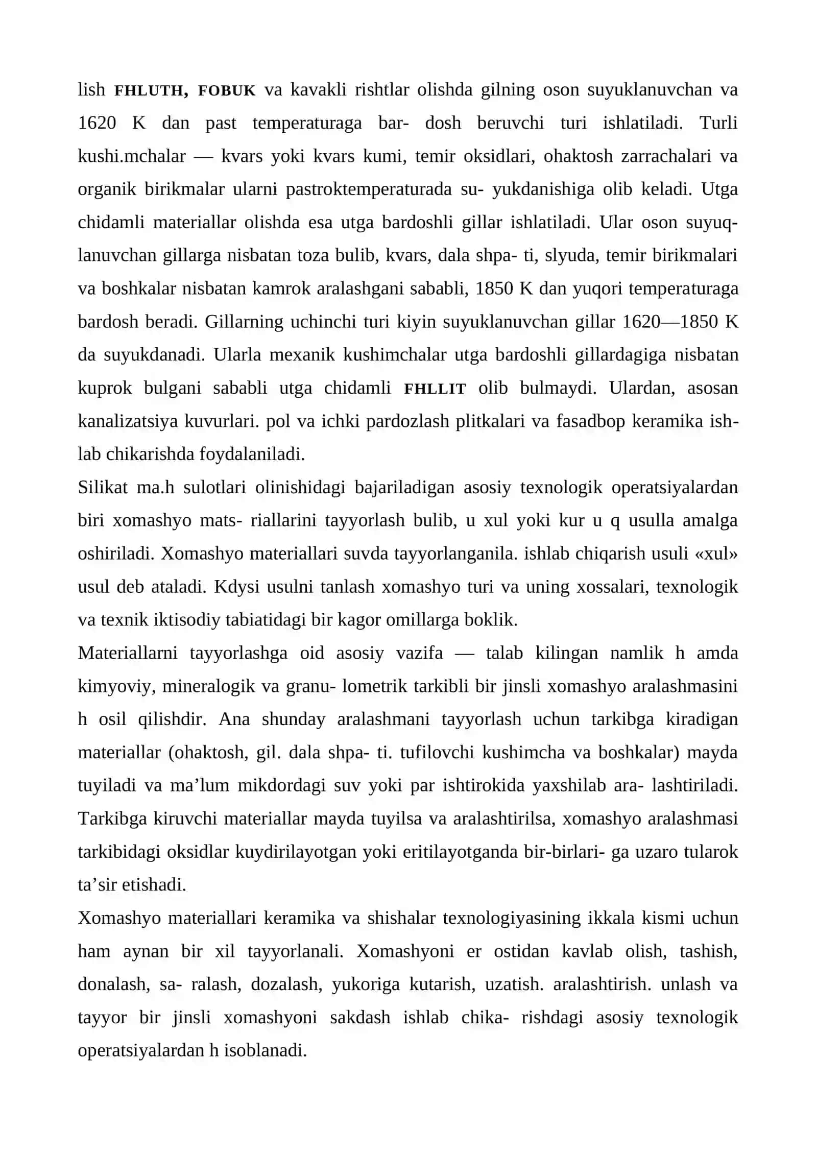 Keramika va shishalar ishlab chiqarish texnologiyasi 2