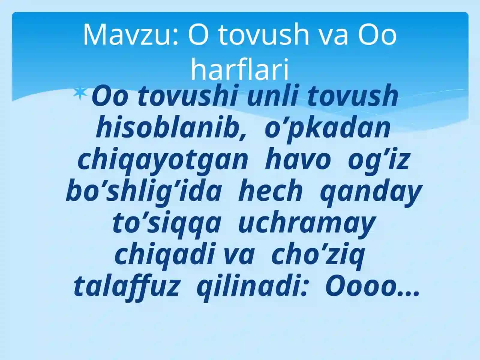 O tovush va   o harf 2